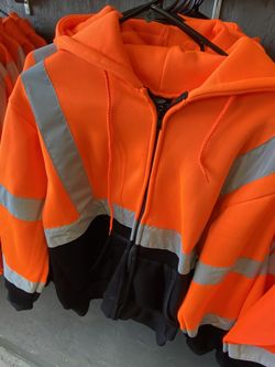 High Visibility Zip Up Hoodie