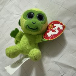 2014 McDONALDS TY TEENIE BEANIE BOOS #7 Coconut Green Monkey Plush Toy 3”