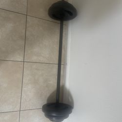 35 lb Adjustable Dumbbell Set – Plates & Bar Included