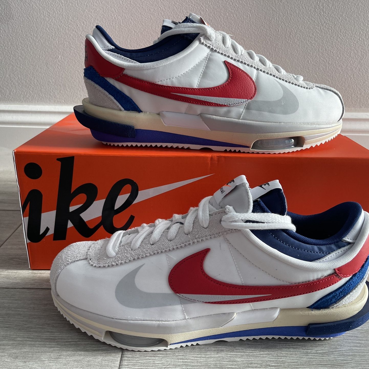 Nike x Sacai Zoom Cortez SP 4.0 OG DQ0581-100 White Light Cream 