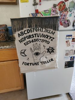 ouija wall decor with lights
