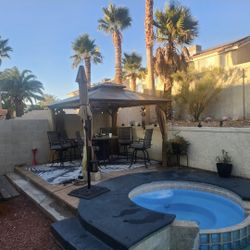 Ten by twelve gazebo and bar stools