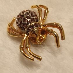 Vintage 80s Brooch Lot, Kirks Folly Bears Brooch, Spider Brooch, & Bar  Brooch