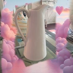 White ceramic pitcher