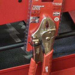 Brand New MILWAUKEE 10 in. Torque Lock Curved Jaw Locking Pliers with Durable Grip