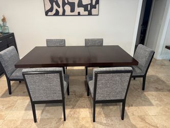 Dining set expandable with 6 chairs