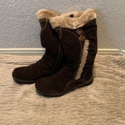 Brown Suede Leather Bass Boots