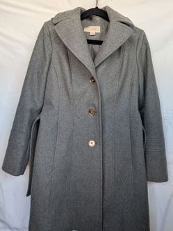 Michael Kors Grey Wool Coat