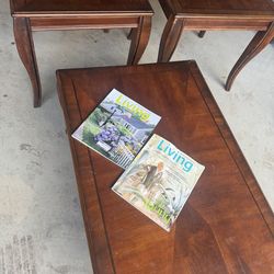 Coffee table and two side tables