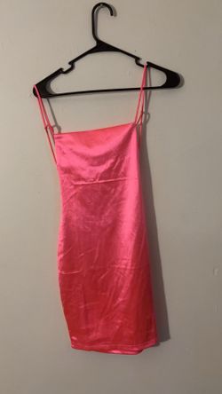 Stunning Pink Satin Dress 