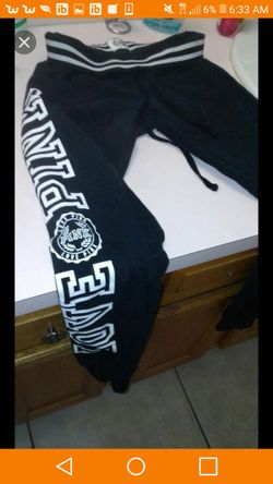 Love pink black joggers