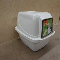 Van Ness Pets Odor Control Large Enclosed Cat Litter Box Hooded Pearl