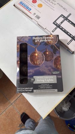 Better Homes & Gardens Rattan String Lights