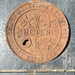 Antique Cast Iron Water Meter Cover 