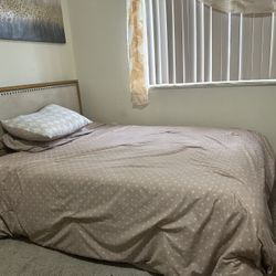 Queen Size Frame + Mattress 