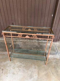 Decorative metal table