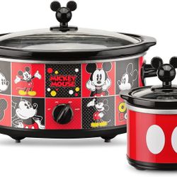 5 Quart MICKEY MOUSE CROCKPOT & 20oz Lil Dipper 