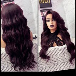 Human Hair Blended Lace Front Wig 