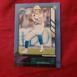Justin Herbert Purple Playbook Rookie Card 