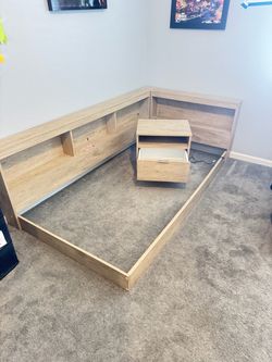 Twin bed frame and nightstand FREE