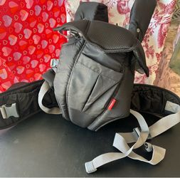 Black Baby Carrier with Adjustable Straps