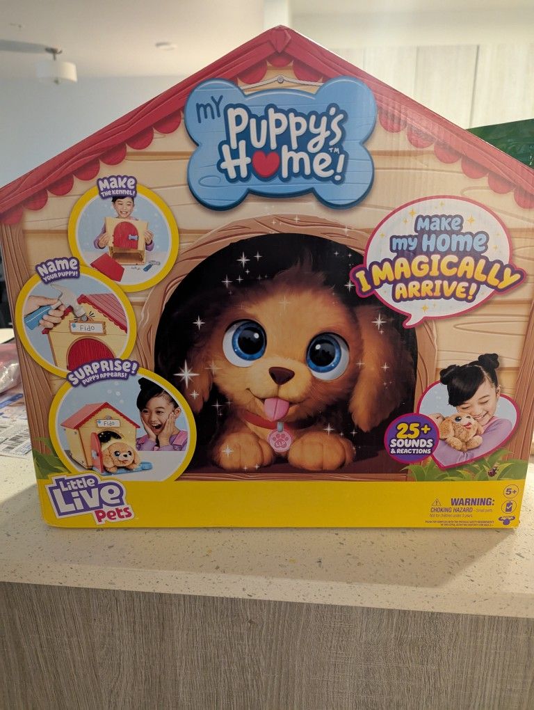 Little Live Pets, INTERACTIVE My Puppy Plush Toy & Kennel (NEW)