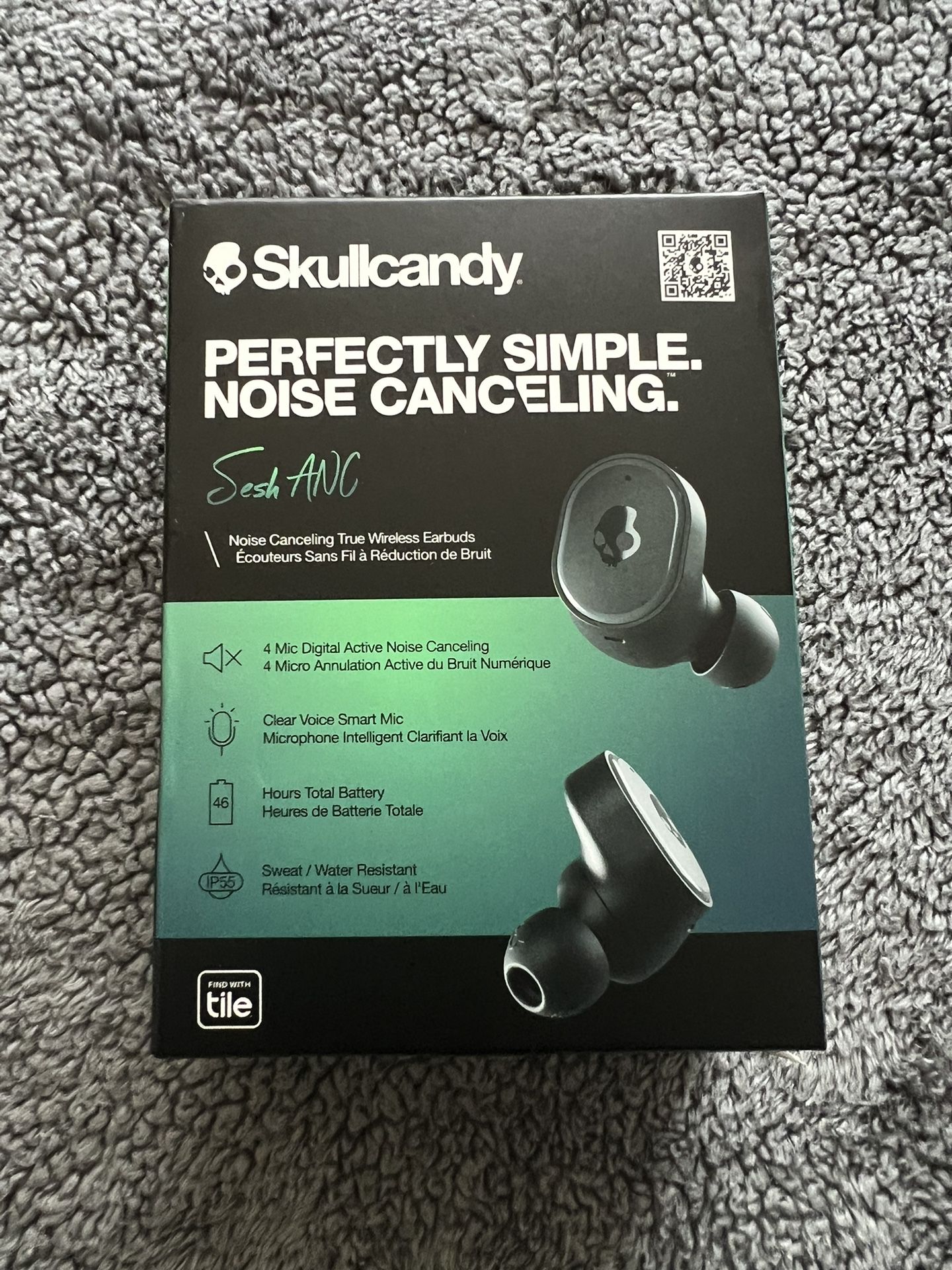 Skullcandy “Sesh ANC” Wireless Bluetooth in-Ear Earbuds Headphones - True Black