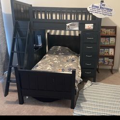 POTTERY BARN NAVY CAMP BUNK BED