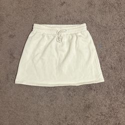 Girls Cream Fleece-Lined Skirt 