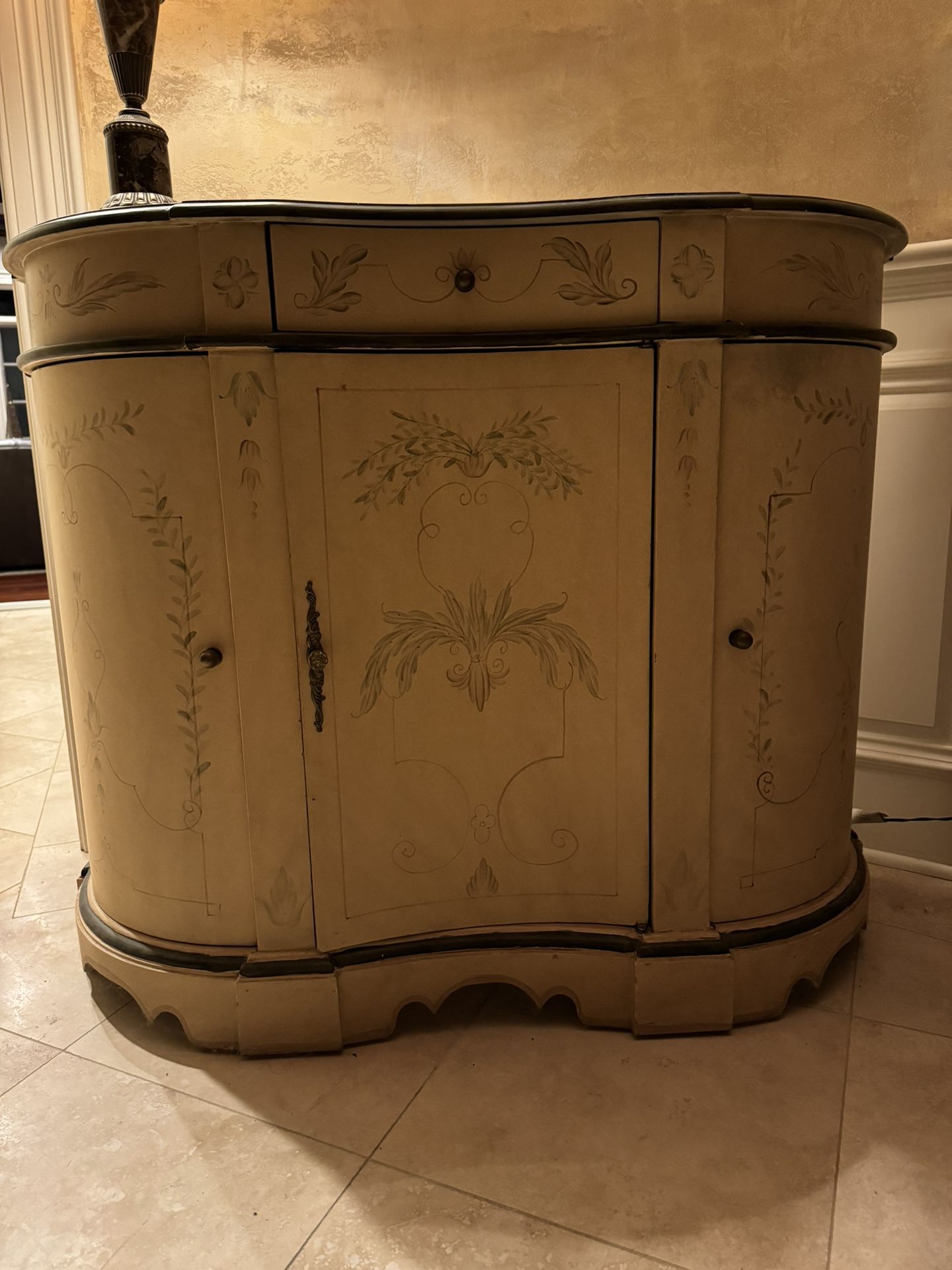Hand Painted Entryway Cabinet
