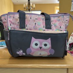 Owl Diaper Bag With Pad 