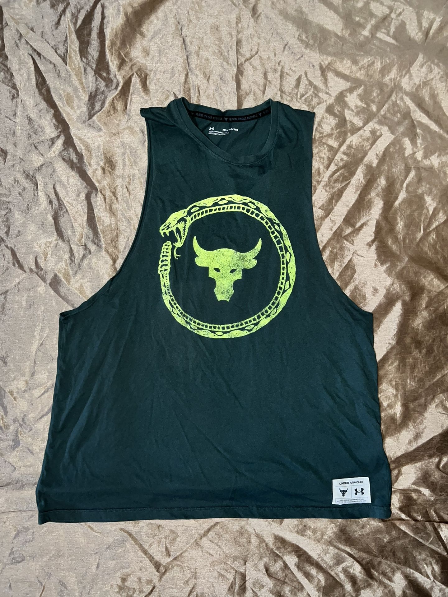 Under Armour Mens XXL Project Rock SAME HELL Snake tank top Sleeveless Project R