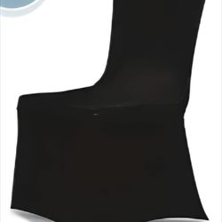 Black Elastic Chair Covers 