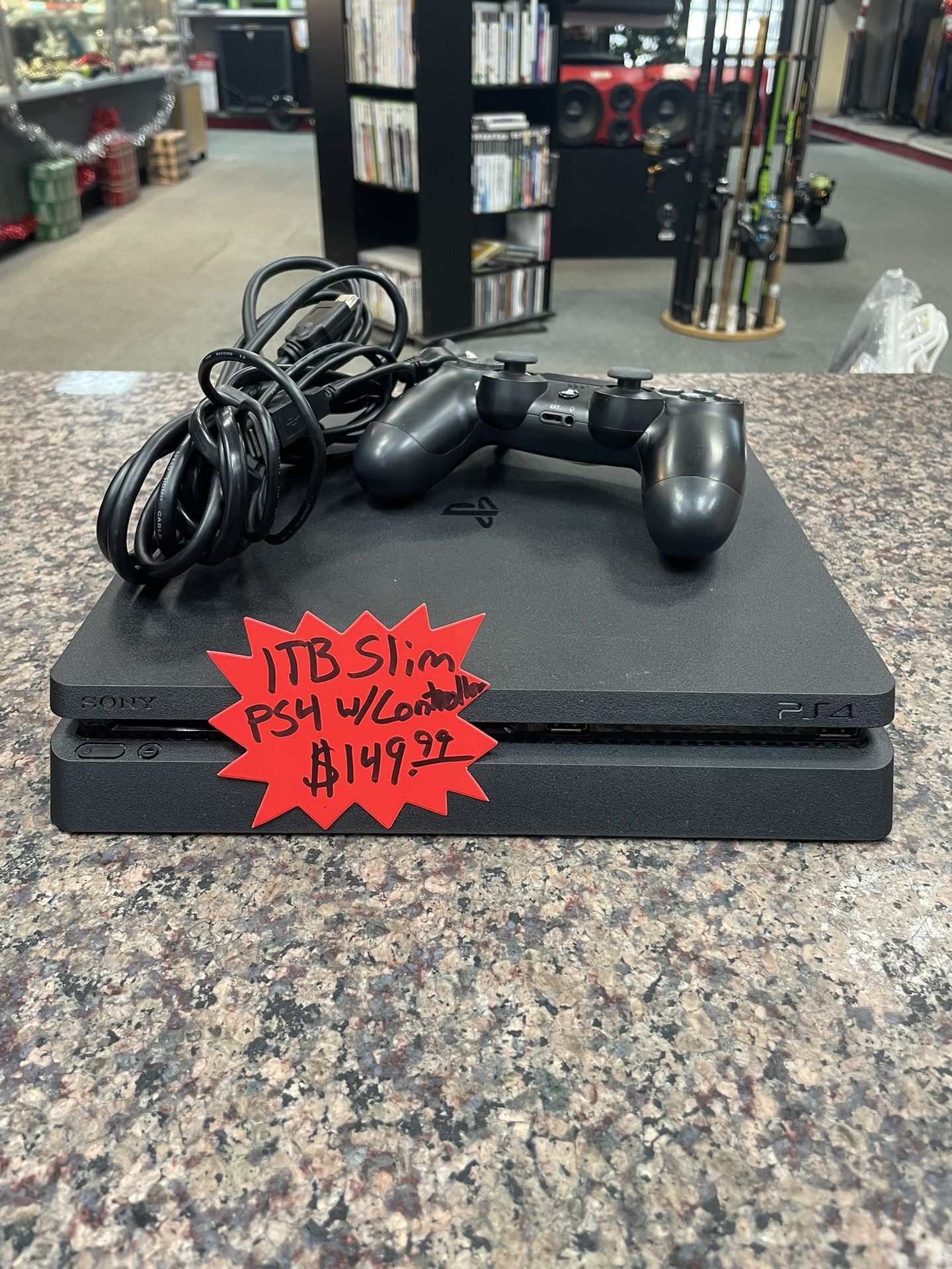 1TB Slim PS4 w/Controller