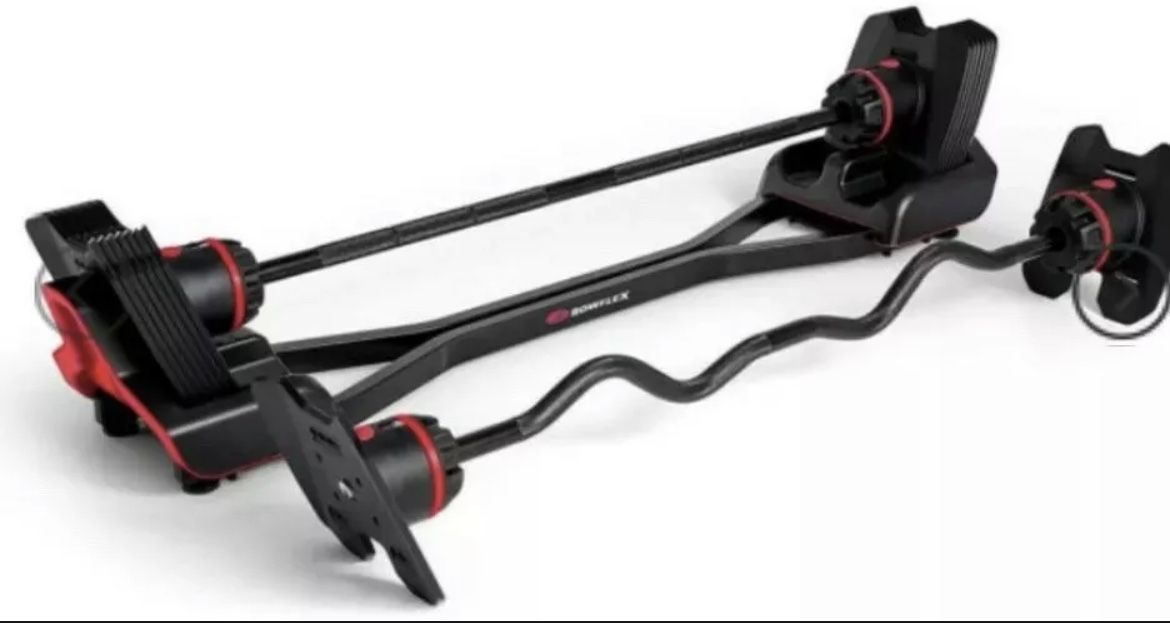 Bowflex Selecttech 2080 Barbell With Curl Bar Adjustable Brand New