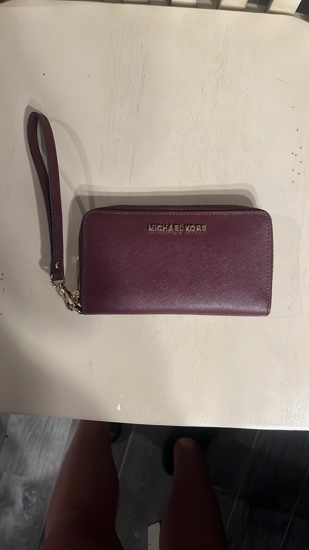 Michael Kors Purple Phone Holder Wallet Wristlet