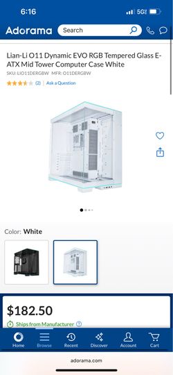 Lian-Li O11 Dynamic EVO RGB Tempered Glass E-ATX Mid Tower Computer Case White