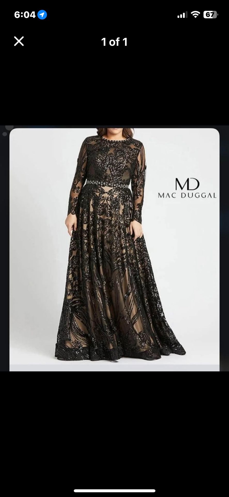 Mother Of The Bride Gown Mac Duggal Black And Gold