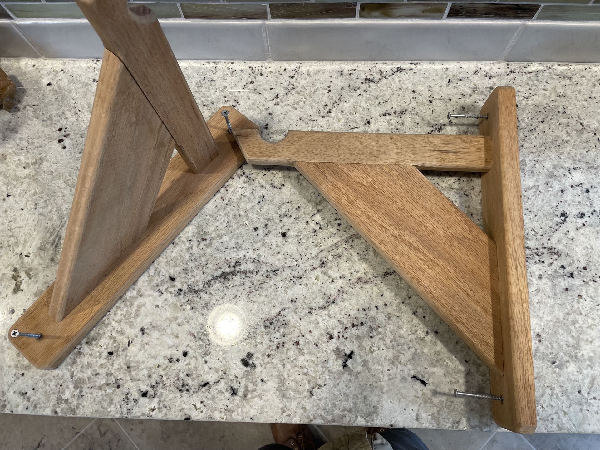 Wooden Red Oak Bike Rack