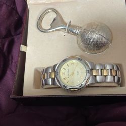 Men Wrist Watch And Football Can Opener
