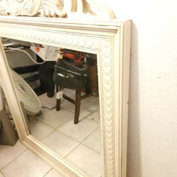 BEAUTIFUL PRINCESS MIRROR REAL WOOD STURDY