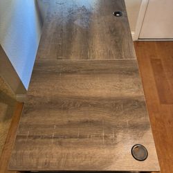 Office Desk, Gray And Black