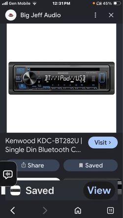 Kenwood stereo with blue tooth aux usb a cross over & mono block amo all for $100 firm