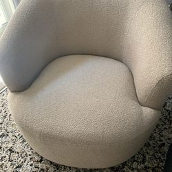 Boucle Swivel Chair Taupe