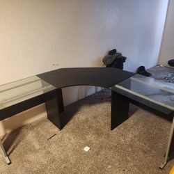 Black L-Shaped Desk