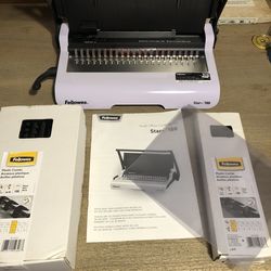Fellowes Star+ 150 Comb Binding Machine + 200 Combs + Covers – Complete Office Set