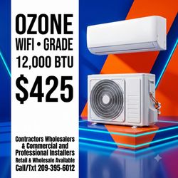 Ozone Inverter Mini split 12000 Btu 1 toin condenser with evsparator coil new in box