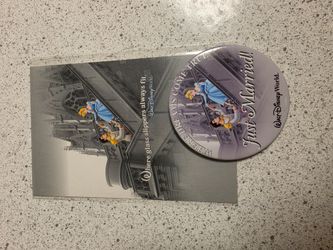 Disney Cinderella WDW Button & Postcard