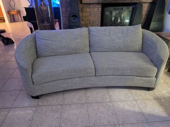 Gray curved couch x2