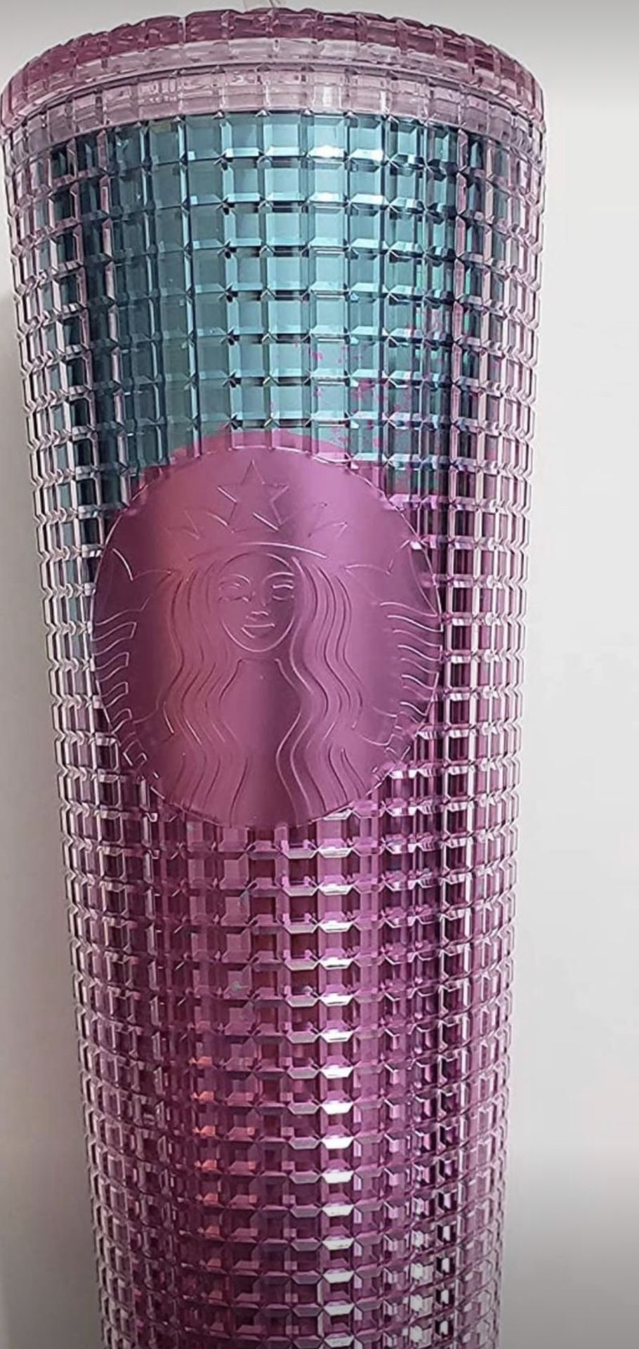 Starbucks USA - Summer 2021 - Disco Ombré Pink Teal Grid Cold Cup (24o —  USShoppingSOS